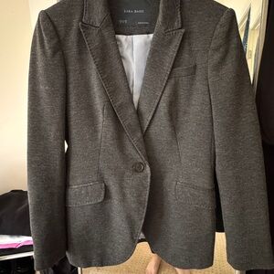 Zara Women's Gray Jersey Blazer
